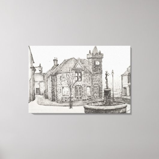 ピーターパン像Kirriemuirスコットランド2007 キャンバスプリント (正面)