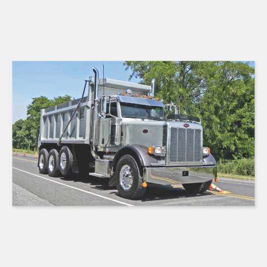 ピータービルトダンプトラックのシール 長方形シール (正面)