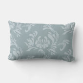ピーターブルーと亜鉛ダマスクのアクセント枕 ランバークッション (裏面)