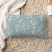 ピーターブルーと亜鉛ダマスクのアクセント枕 ランバークッション (ブランケット)