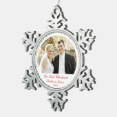 ピーターホワイトアール初めてのクリスマスオーナメント スノーフレークピューターオーナメント (右)