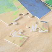 ピーターマックスカラフル水色フローラハットガールズ ジグソーパズル (側面)