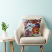 ピーターマックススタイルカラフル水彩フラワー クッション (椅子)