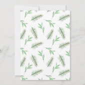 ピーターラビットのクリスマスベイビーシャワー 招待状 (裏面)