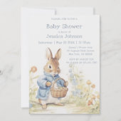 ピーターラビットのベビーシャワー招待状 招待状 (正面)