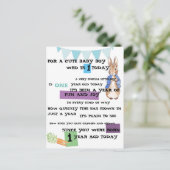 ピーターラビットの男の子の誕生日ポストカード - オーダーメイド ポストカード (スタンド正面)