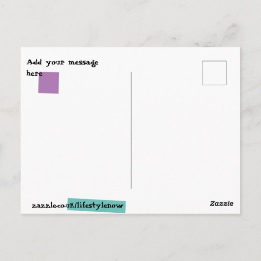 ピーターラビットの男の子の誕生日ポストカード - オーダーメイド ポストカード (裏面)