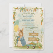 ピーターラビットガーデンバースデーパーティー 招待状 (正面)