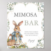 ピーターラビットガールベビーシャワーミモザバー ポスター (正面)