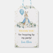 ピーターラビットサンキューユーラベル誕生日パーティー ギフトタグ (正面)