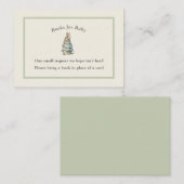 ピーターラビットセージグリーンヴィンテージベビーブック エンクロージャーカード (正面/裏面)