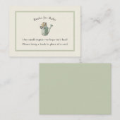 ピーターラビットセージグリーンヴィンテージベビーブック エンクロージャーカード (正面/裏面)