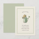 ピーターラビットセージグリーンヴィンテージベビーブック エンクロージャーカード (正面/裏面)