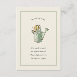 ピーターラビットセージグリーンヴィンテージベビーブック エンクロージャーカード