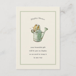 ピーターラビットセージ緑のヴィンテージディスプレイシャワー エンクロージャーカード