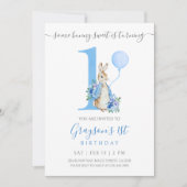 ピーターラビットファースト誕生日招待状 招待状 (正面)