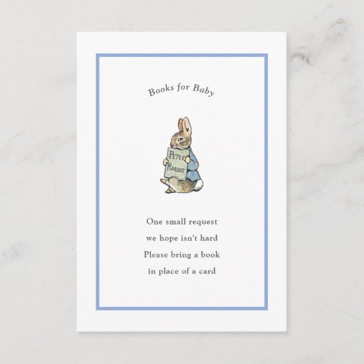 ピーターラビットブルーヴィンテージベビー本 エンクロージャーカード (正面)