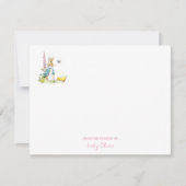 ピーターラビットベビーガール子供部屋フラット サンキューカード (正面)