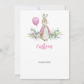 ピーターラビットベビーシャワーカスタムカード サンキューカード (正面)