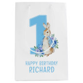 ピーターラビットベビー初誕生日 ミディアムペーパーバッグ (正面)