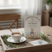 ピーターラビットボーイ赤ちゃんシャワーフローラワイルドフラワー 招待状