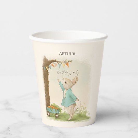 ピーターラビット子供の誕生日&ゲーム 紙コップ (正面)