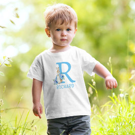 ピーターラビット男の赤ちゃんモノグラム名ベビーTシャツ ベビーTシャツ