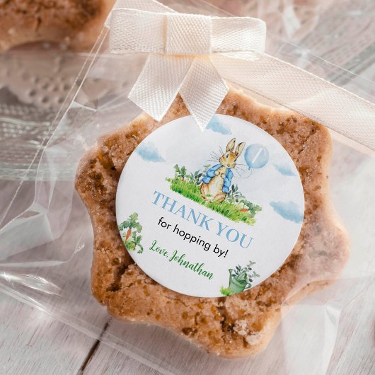 ピーターラビット誕生日ステッカーラベル ラウンドシール