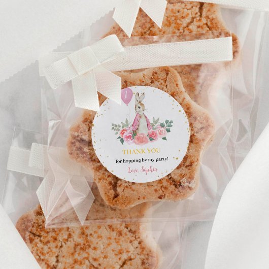 ピーターラビット誕生日ステッカーラベル ラウンドシール