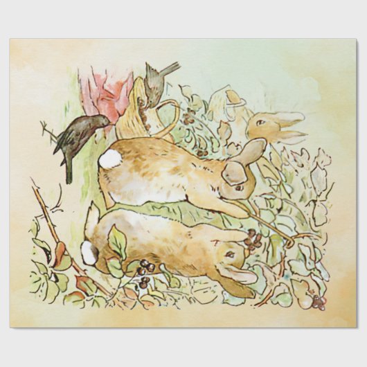 ピーターラビット4ラッピング紙 ラッピングペーパー (フラット)