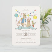 ピーターラビット&フレンズバルーン&紙吹雪誕生日 招待状 (スタンド正面)