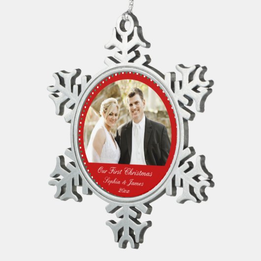 ピーターレッドウァーズ初めてのクリスマスオーナメント スノーフレークピューターオーナメント (右)