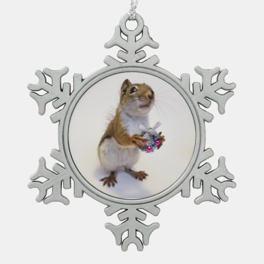 ピーターロッキーオーナメント スノーフレークピューターオーナメント (正面)