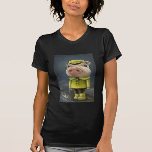 ピーター彼のボートを航海しているブタ Tシャツ