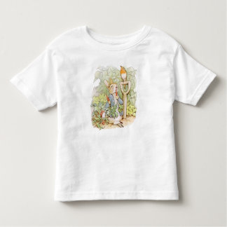 ピーター食べ物ウサギのニンジン トドラーTシャツ