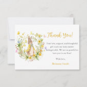 ピーター魅力的うさぎ赤ちゃんシャワー サンキューカード (正面)