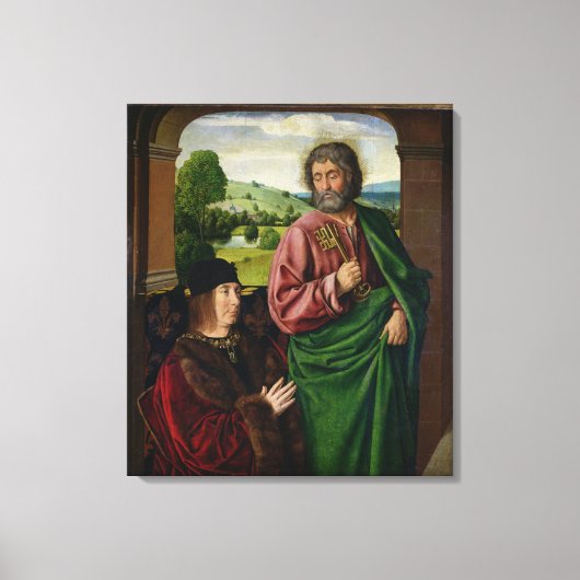 ピーター2世のバーボン公が発表された キャンバスプリント (正面)