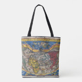 ピーター・アピアンによるアンティークハート型世界地図 1520 トートバッグ (裏面)