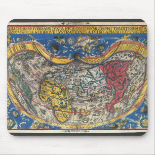 ピーター・アピアンによるアンティークハート型世界地図 1520 マウスパッド