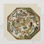 ピーター・アピアンによるヴィンテージのプラニスフィア天体地図 招待状 (正面/裏面)