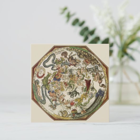 ピーター・アピアンによるヴィンテージのプラニスフィア天体地図 招待状 (スタンド正面)