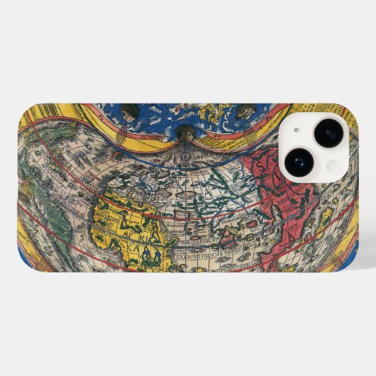 ピーター・アピアンによる古代のハート型世界地図 1520 Case-Mate iPhoneケース (裏面 (横))