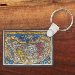 ピーター・アピアンによる1520年のハート型世界地図 キーホルダー