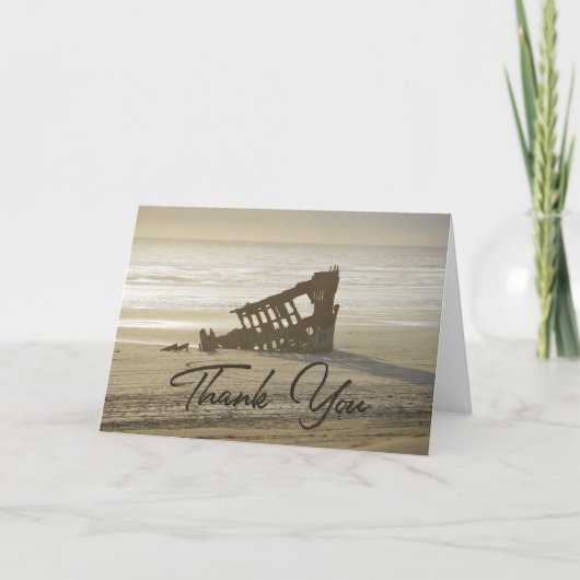 ピーター・イレデールビーチ写真サンキューカード サンキューカード (正面)