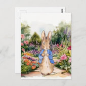 ピーター・ウサギが庭で ポストカード (正面/裏面)