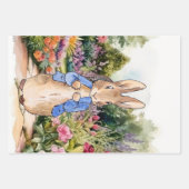 ピーター・ウサギが庭で ラッピングペーパーシート (正面2)