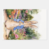 ピーター・ウサギが庭で ラッピングペーパーシート (正面)