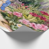 ピーター・ウサギが庭で ラッピングペーパー (角)