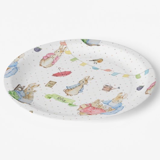 ピーター・ウサギと家族 ペーパープレート (アングル)
