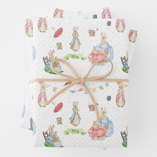 ピーター・ウサギと家族 ラッピングペーパーシート (インサイチュ)